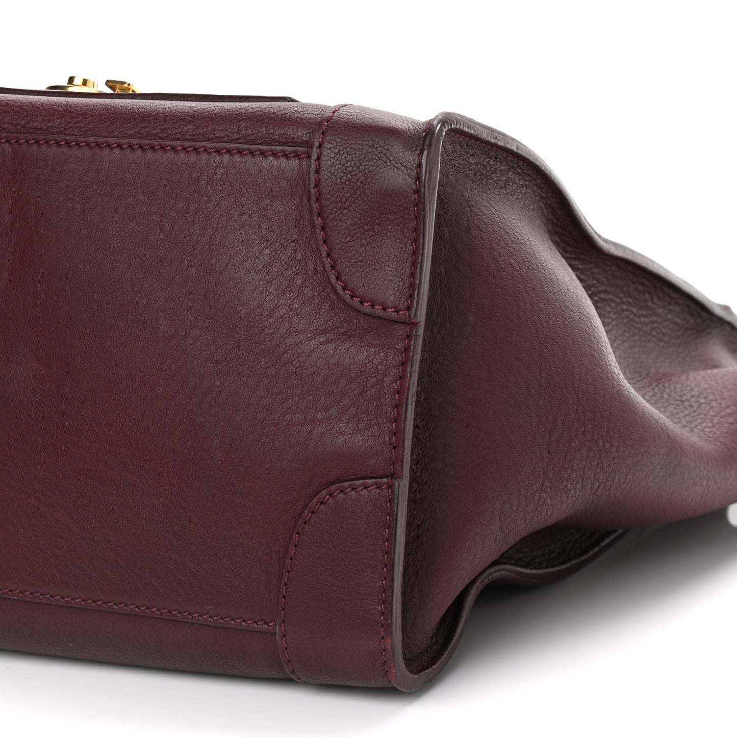Smooth Calfskin Mini Envelope Luggage Burgundy