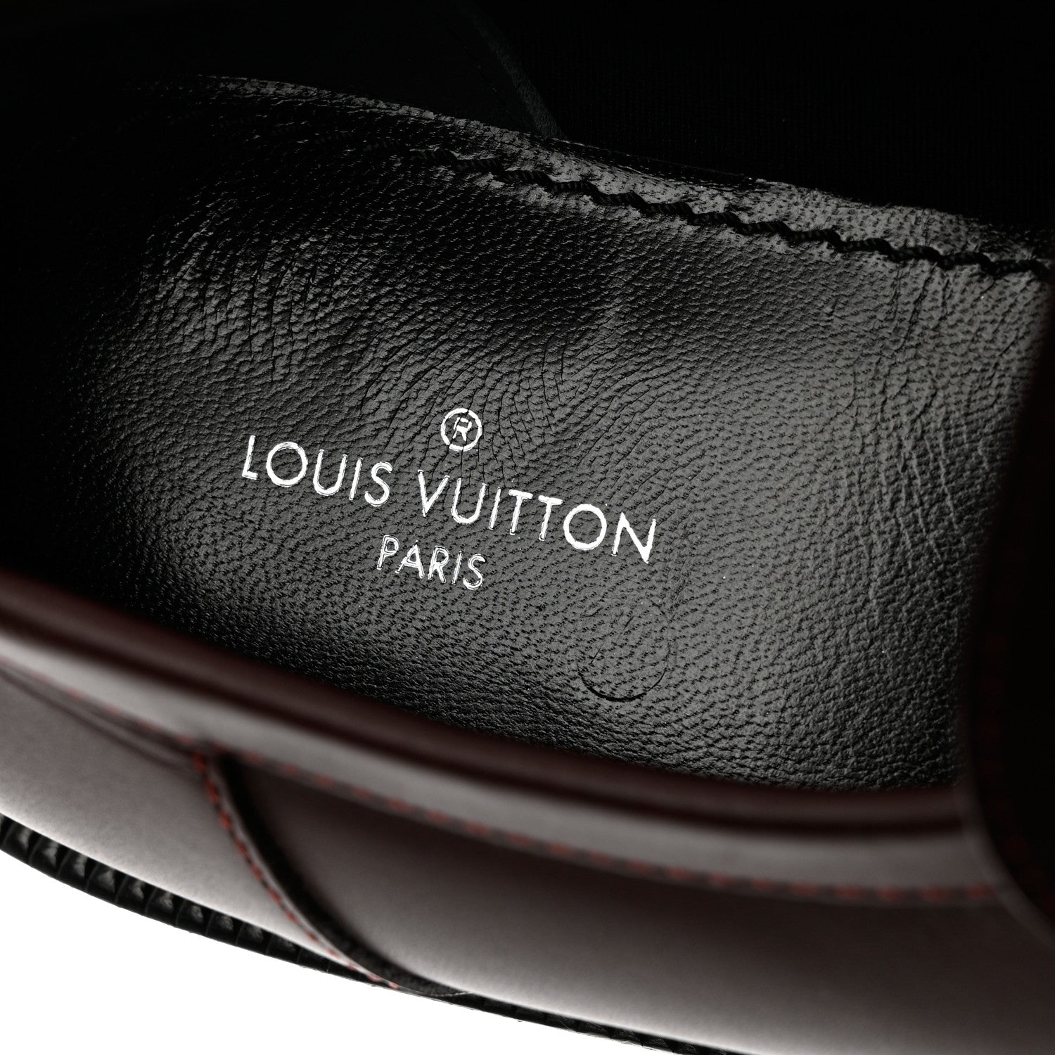 Louis Vuitton Calfskin Academy Loafers 38 Burgundy 8 of 10