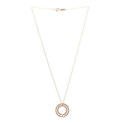 Tiffany 18K Rose Gold T Circle Pendant Necklace 3 of 8