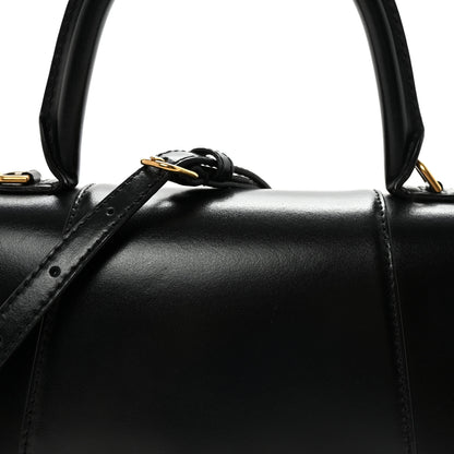 Balenciaga Shiny Box Calfskin Small Hourglass Top Handle Bag Black 7 of 9