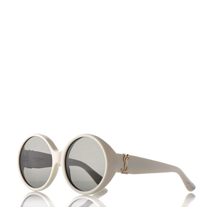 Saint Laurent Round SL M1 Sunglasses Ivory 1 of 9