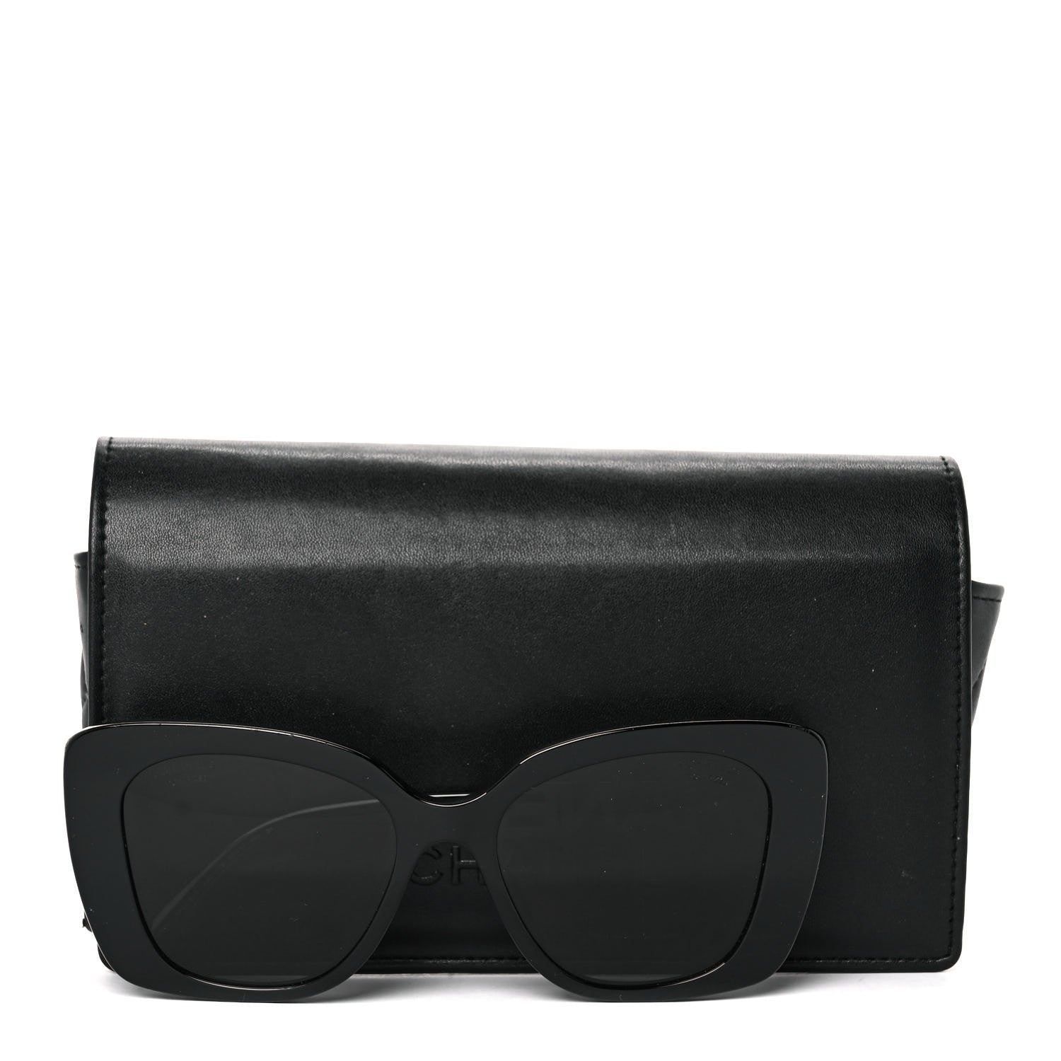 Chanel Acetate Strass Polarized Square Sunglasses 5422-B Black 7 of 7