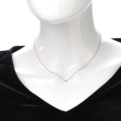 Tiffany 18K Yellow Gold Diamond .05ct Elsa Peretti Diamonds by the Yard Pendant Necklace 2 of 7