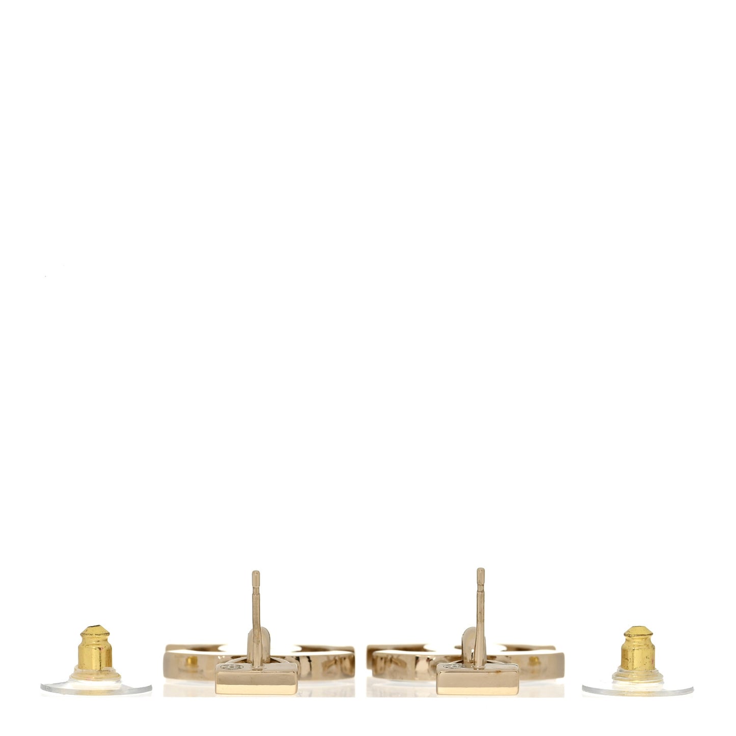 Enamel CC Drop Earrings Black