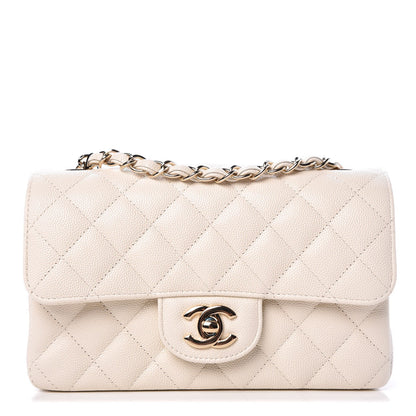 Chanel Caviar Quilted Mini Rectangular Flap White 1 of 8