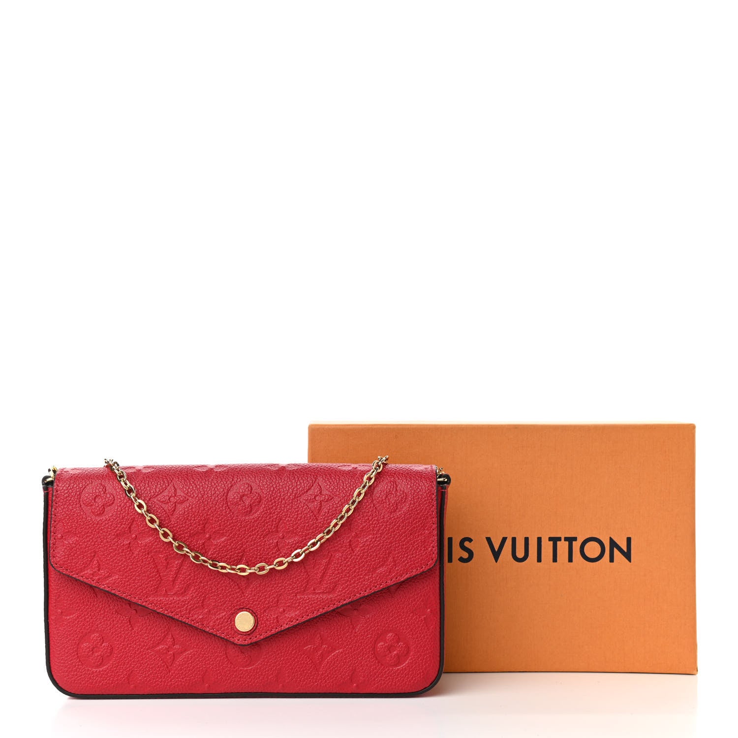 Louis Vuitton Empreinte Pochette Felicie Chain Wallet Scarlet 13 of 13