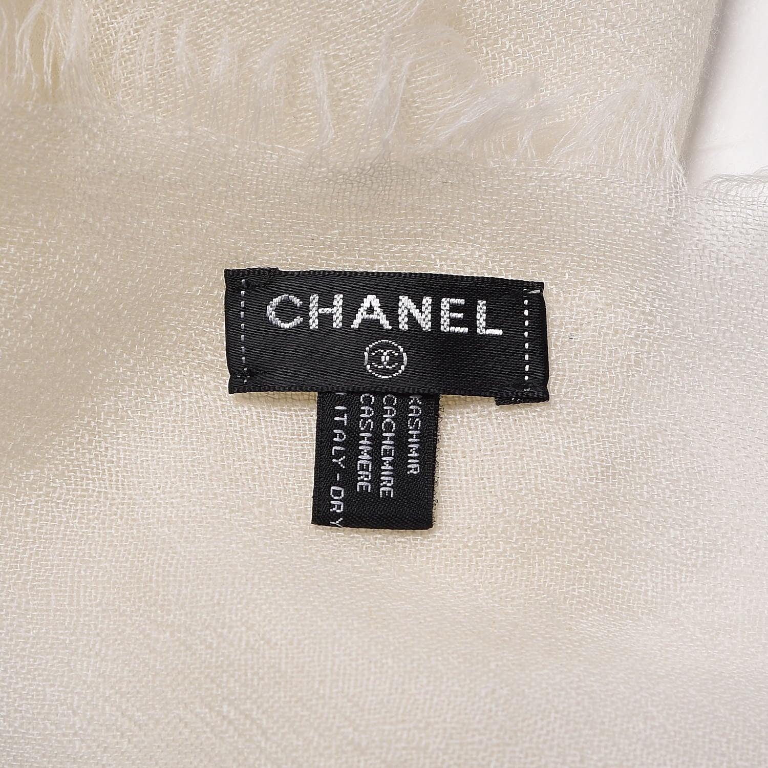 Chanel Cashmere No. 5 Scarf White 5 of 5
