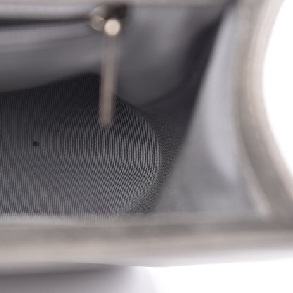 Chanel Metallic Calfskin Quilted Large Boy Flap Silver 10 of 17