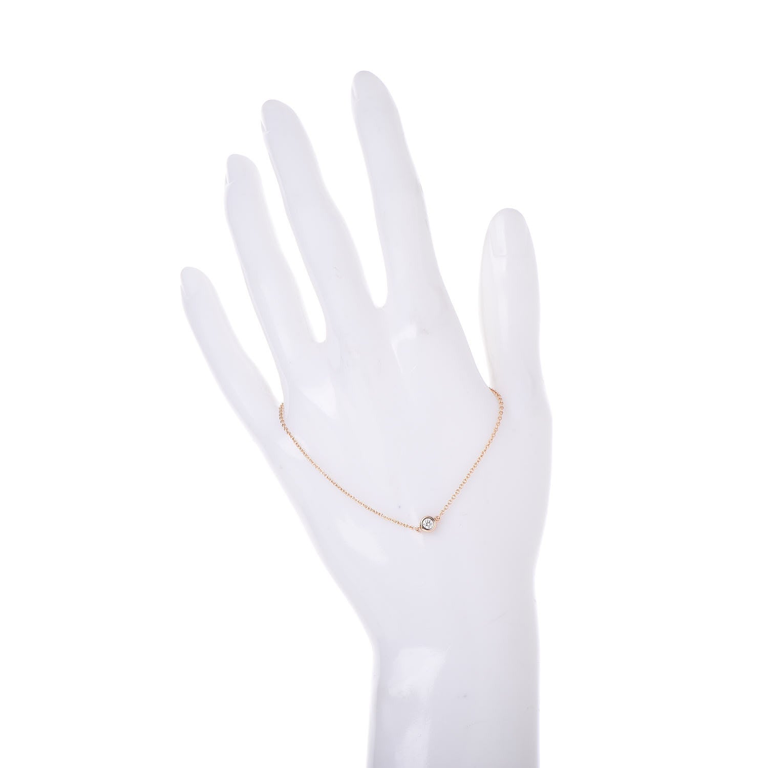 Tiffany 18K Rose Gold Diamond .08ct Elsa Peretti Diamonds by the Yard Bracelet 2 of 8