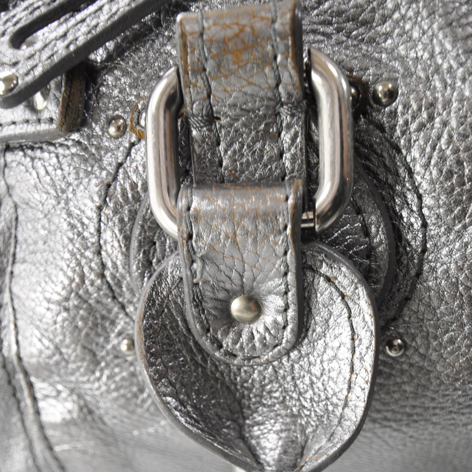 Chloe Leather Paddington Metallic Silver 8 of 13