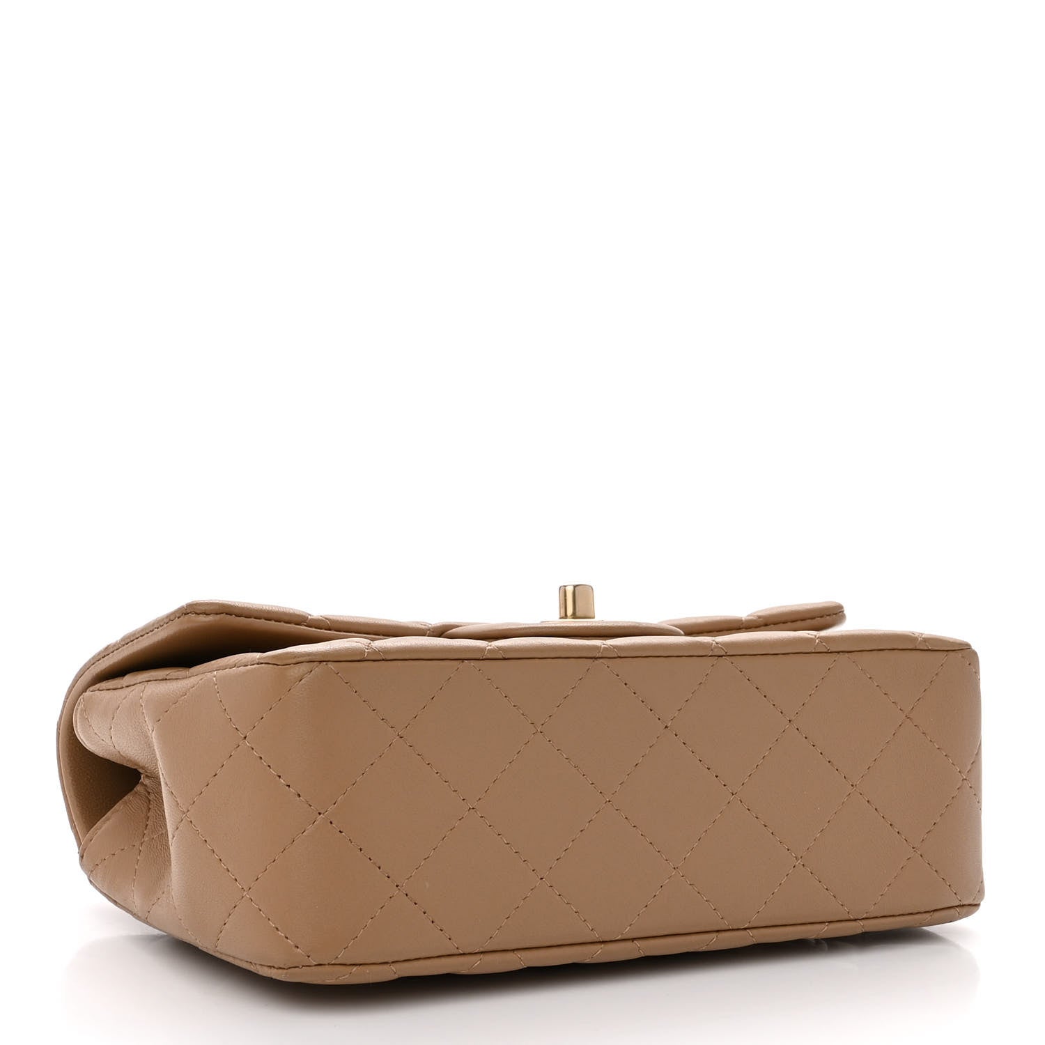 Chanel Lambskin Quilted Metal Mini Top Handle Rectangular Flap Beige 4 of 15