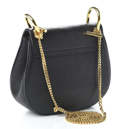 Chloe Grained Lambskin Mini Drew Shoulder Bag Black 3 of 9