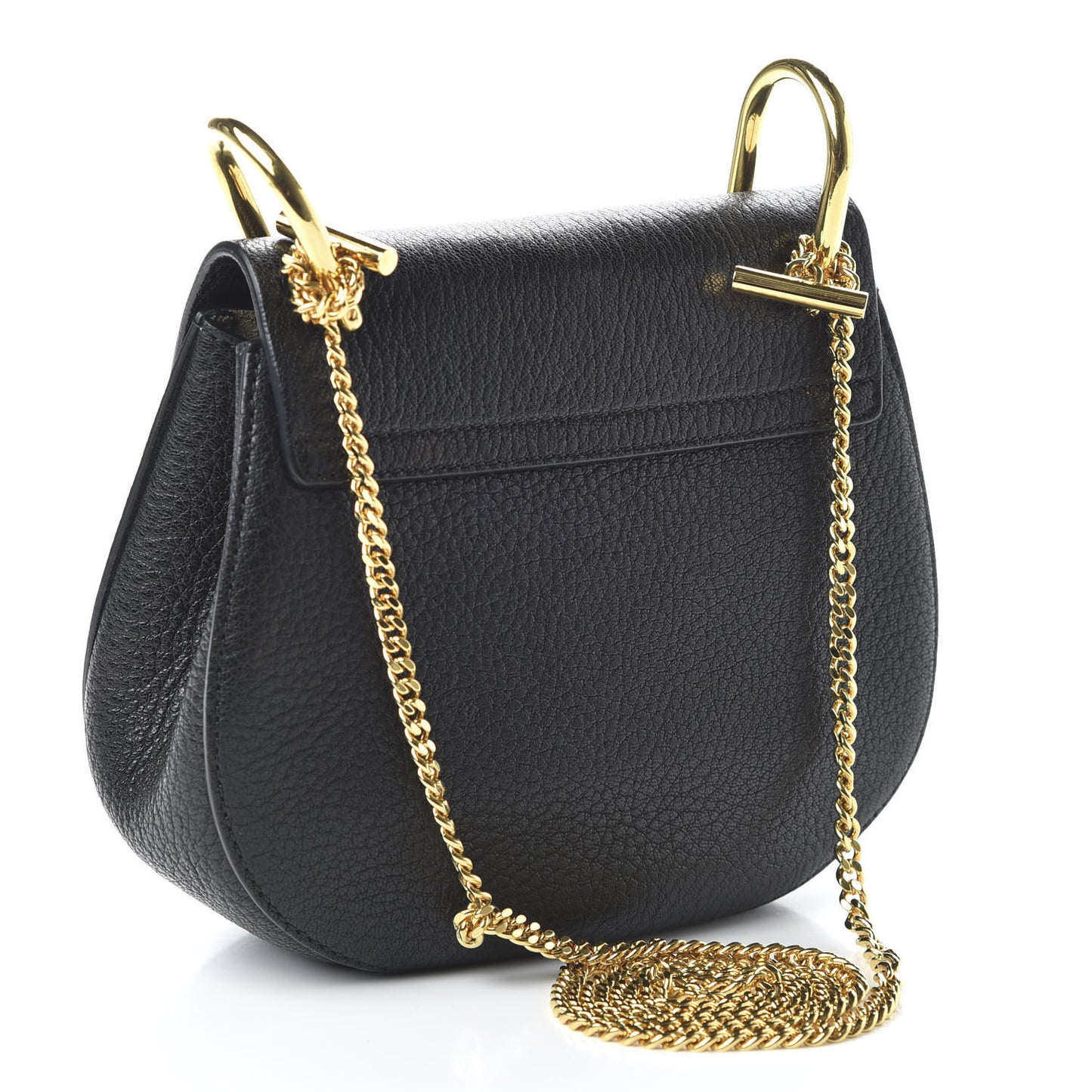 Grained Lambskin Mini Drew Shoulder Bag Black