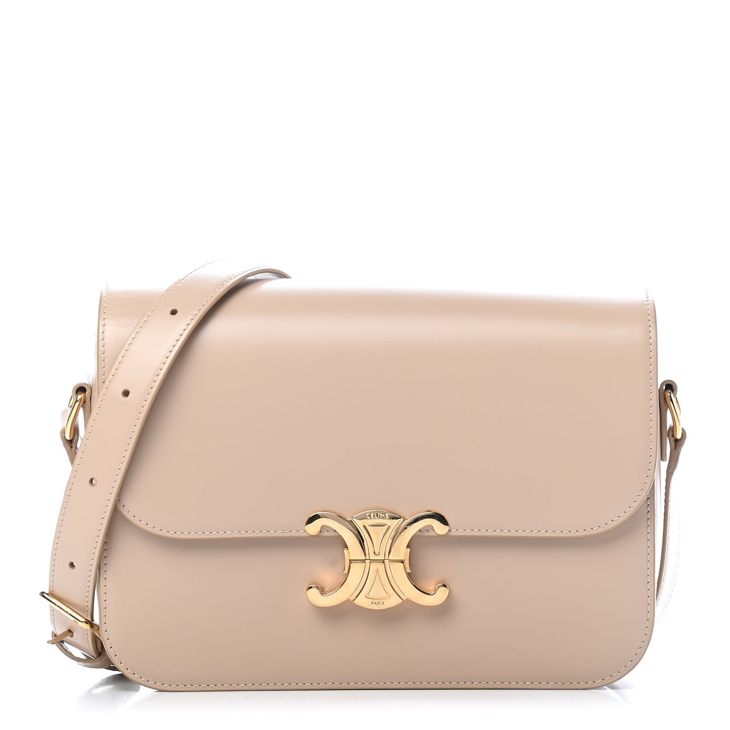 Shiny Calfskin Medium Triomphe Nude