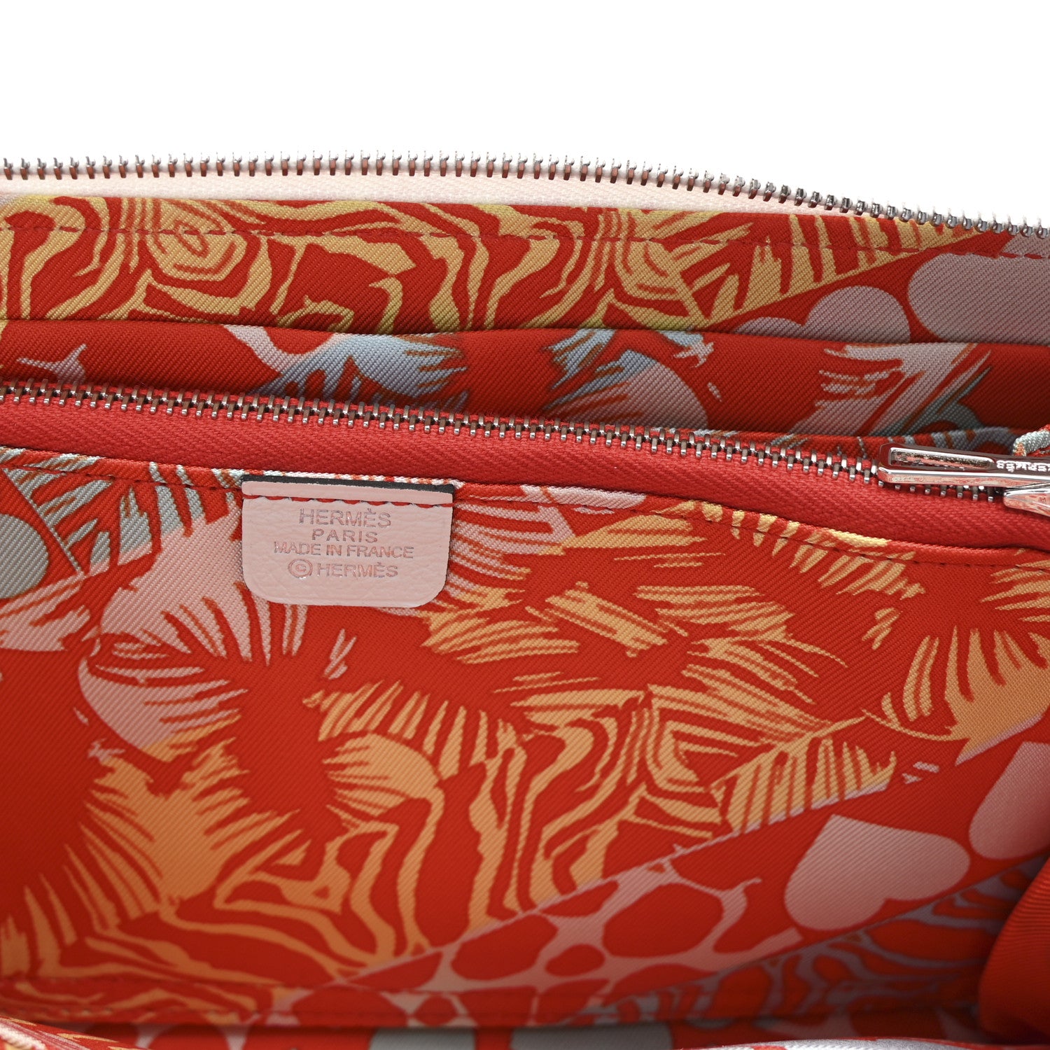 Hermes Evercolor Barenia Silk'In Wallet New White Capucine Bleu Zephyr 6 of 7