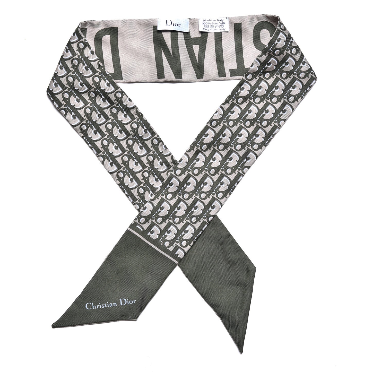 Silk Oblique Mitzah Scarf Green
