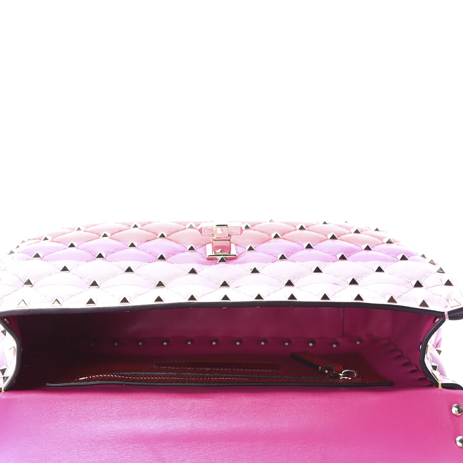 Valentino Garavani Lambskin Stripe Intarsia Medium Rockstud Spike Shoulder Bag Multicolor 5 of 11