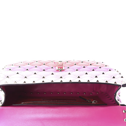 Valentino Garavani Lambskin Stripe Intarsia Medium Rockstud Spike Shoulder Bag Multicolor 5 of 11