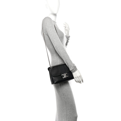 Celine Supple Calfskin Medium Victoire Bag Black 3 of 10