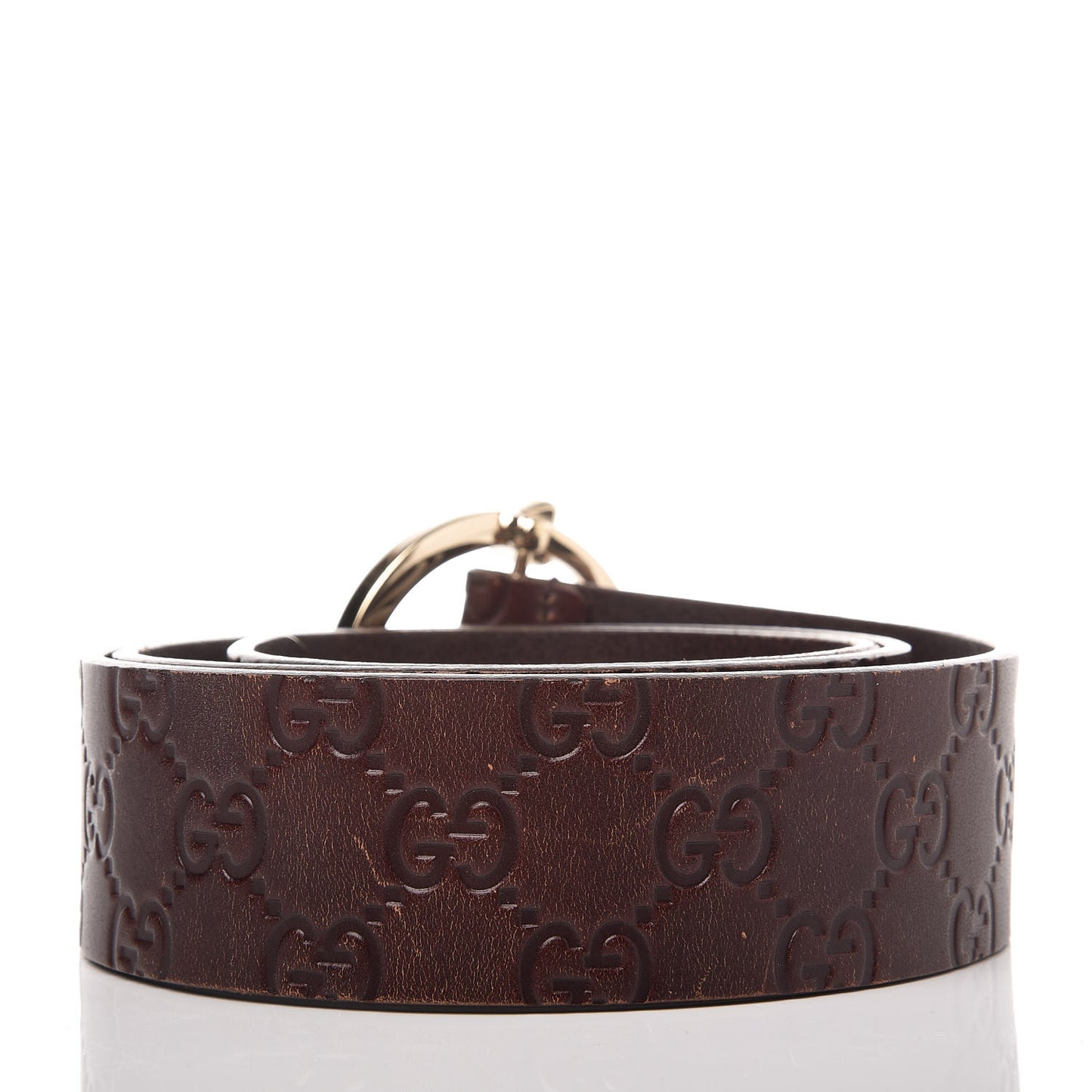 Guccissima Signature Belt 90 36 Dark Brown
