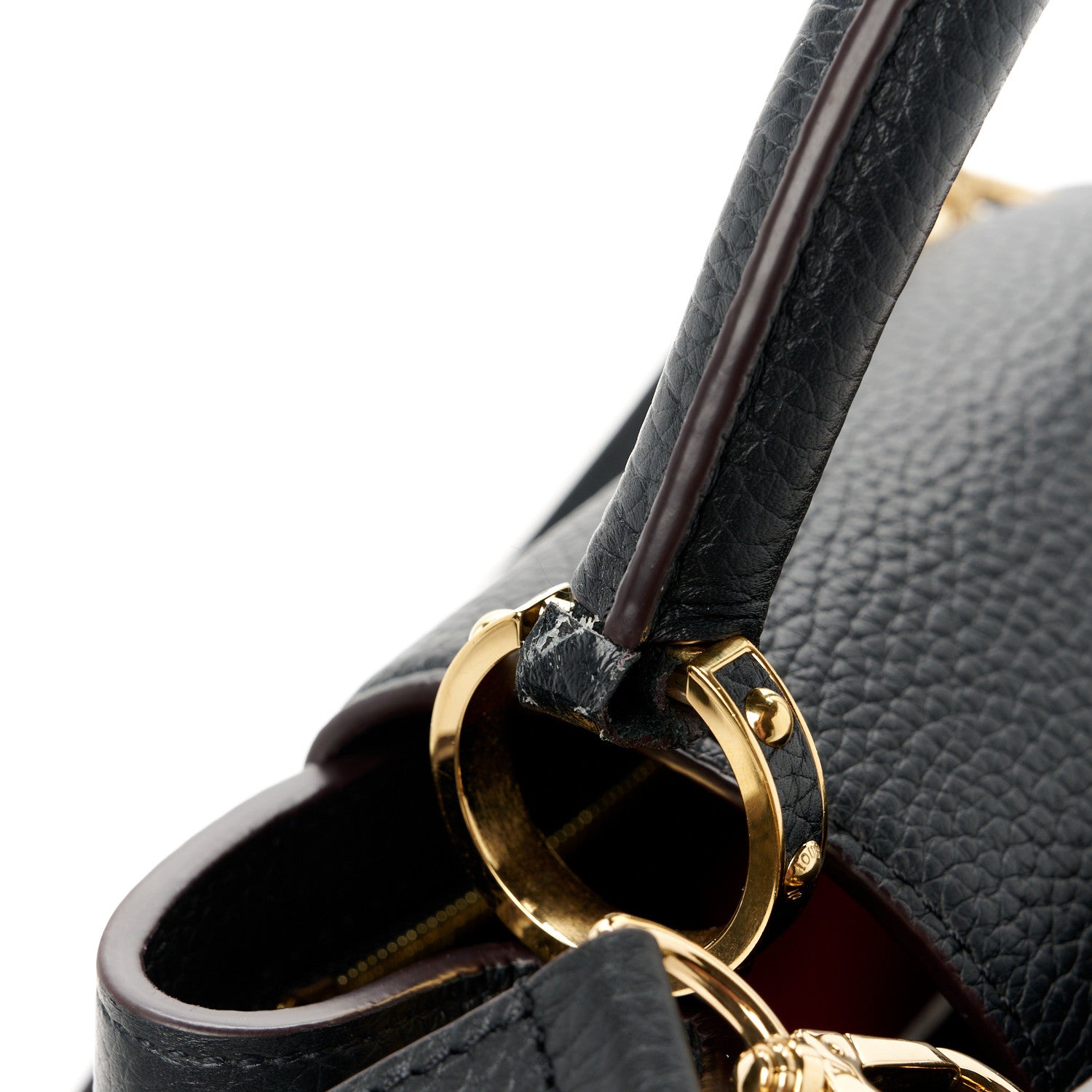 Louis Vuitton Taurillon Capucines BB Black Fuchsia 10 of 10