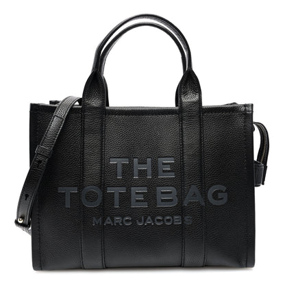 Marc Jacobs Grained Calfskin Medium The Tote Bag Black 1 of 9