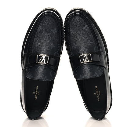 Louis Vuitton Monogram Eclipse Jacquard Mens Major Loafers 9 2 of 10