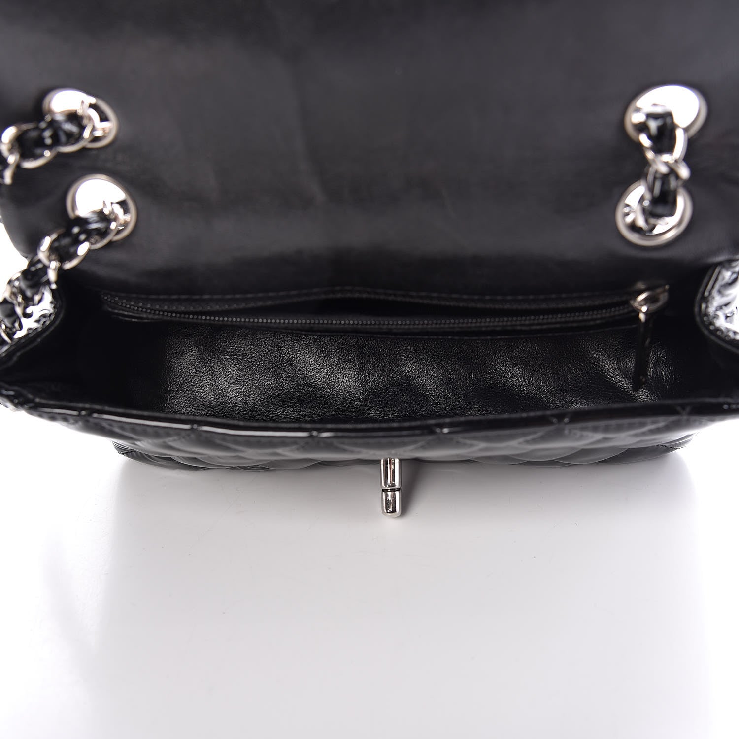 Chanel Patent Calfskin Quilted Mini Rectangular Flap Black 6 of 15