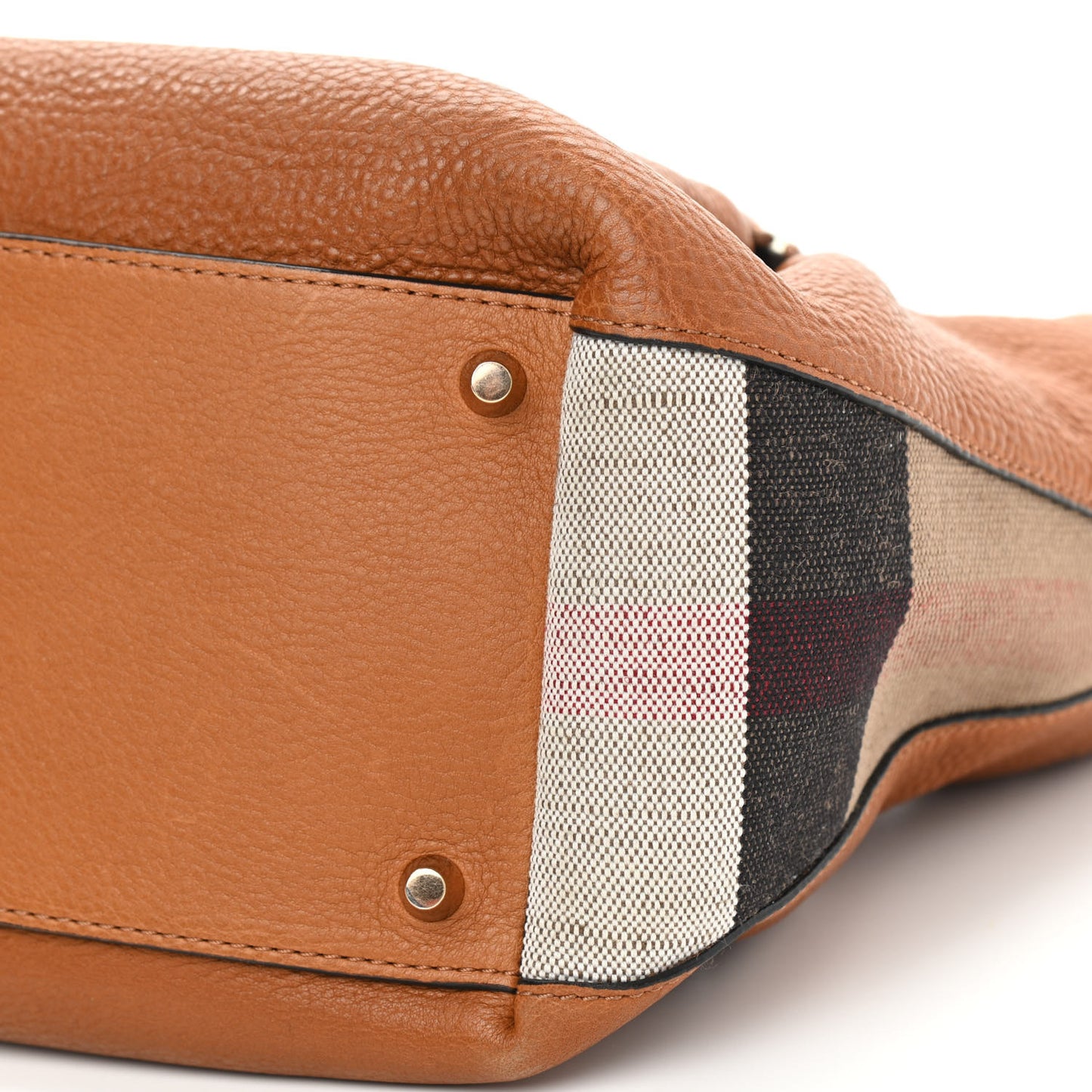 Grainy Calfskin House Check Small Maidstone Saddle Brown