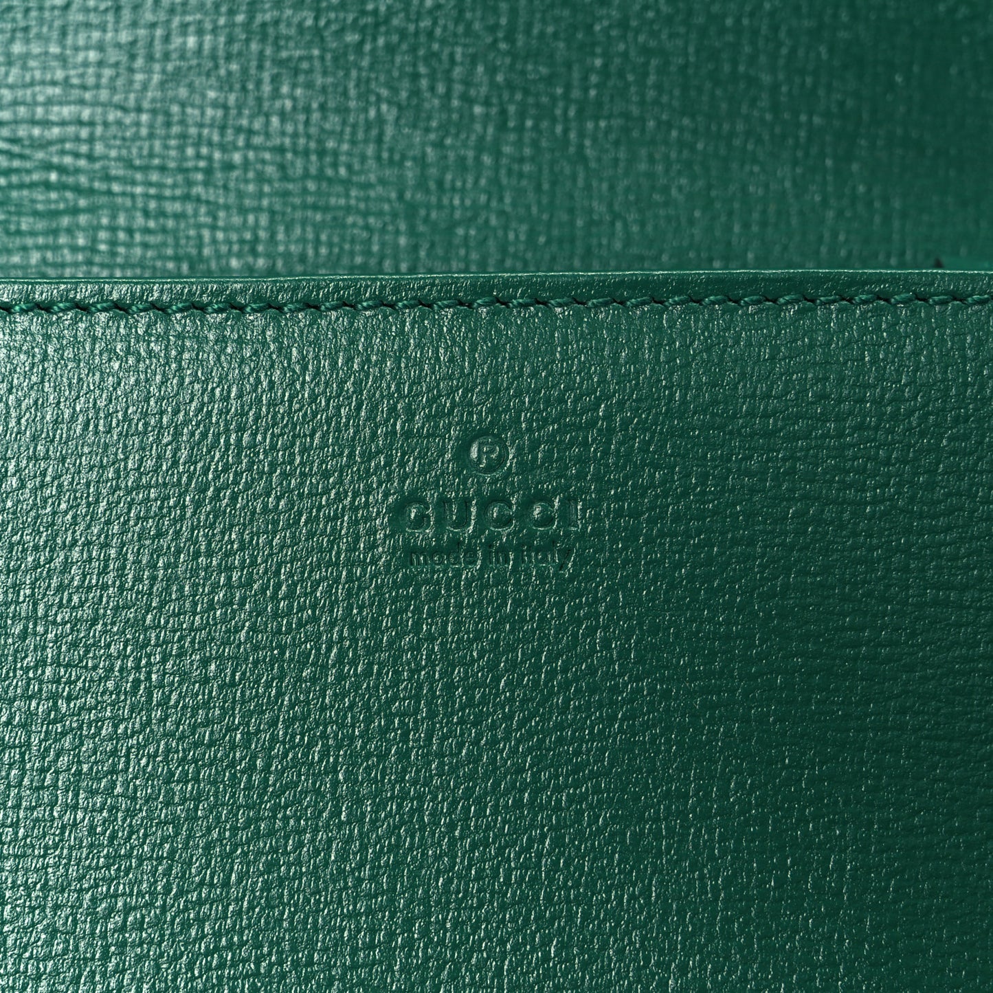 Azalea Calfskin Enamel Horsebit 1955 Wallet On Chain Emerald Green
