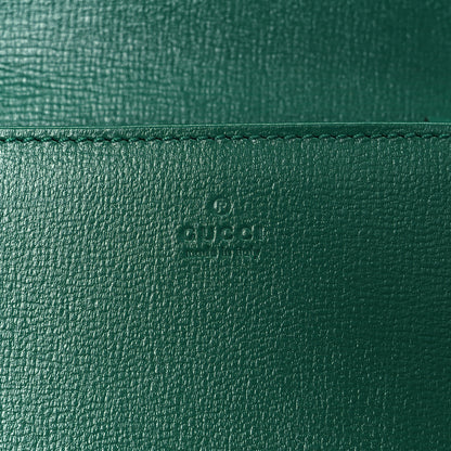Gucci Azalea Calfskin Enamel Horsebit 1955 Wallet On Chain Emerald Green 12 of 19