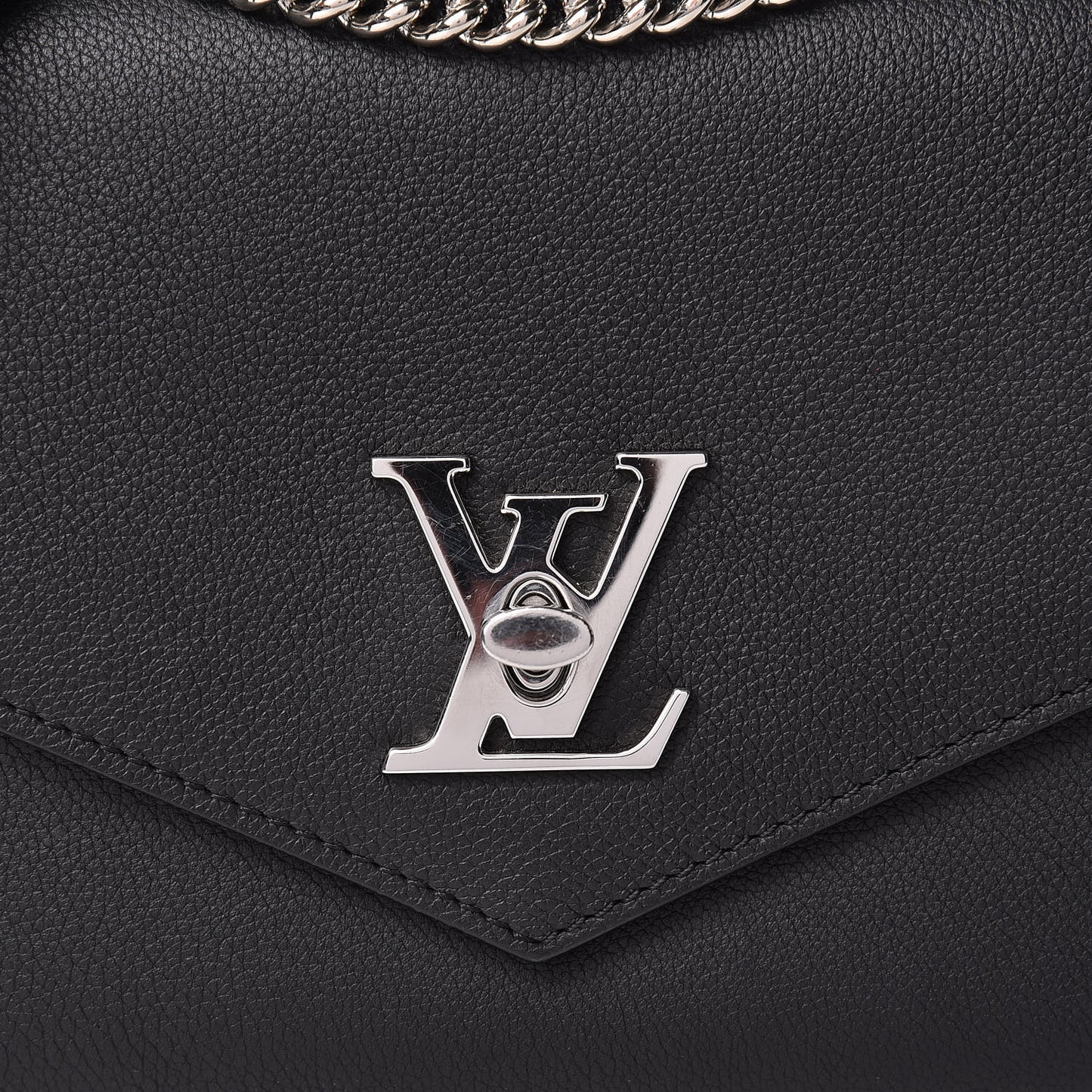 Soft Calfskin My Lockme Chain Bag BB Black