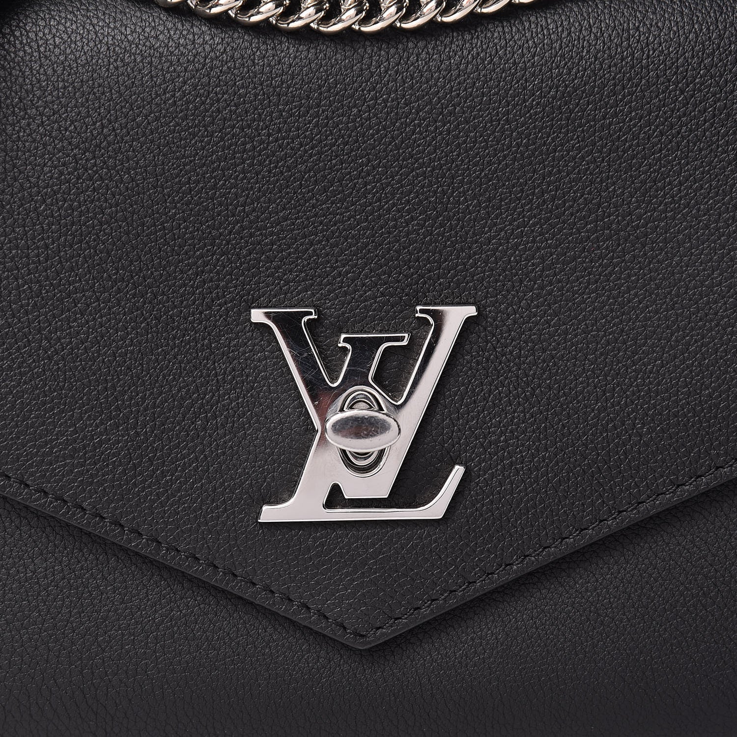 Louis Vuitton Soft Calfskin My Lockme Chain Bag BB Black 10 of 11