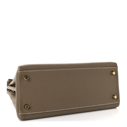 Hermes Togo Kelly Retourne 28 Etoupe 4 of 10