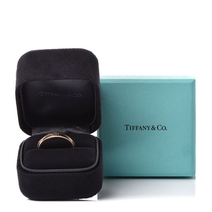 Tiffany 18K Rose Gold Two Narrow Ring 58 8.25 6 of 6