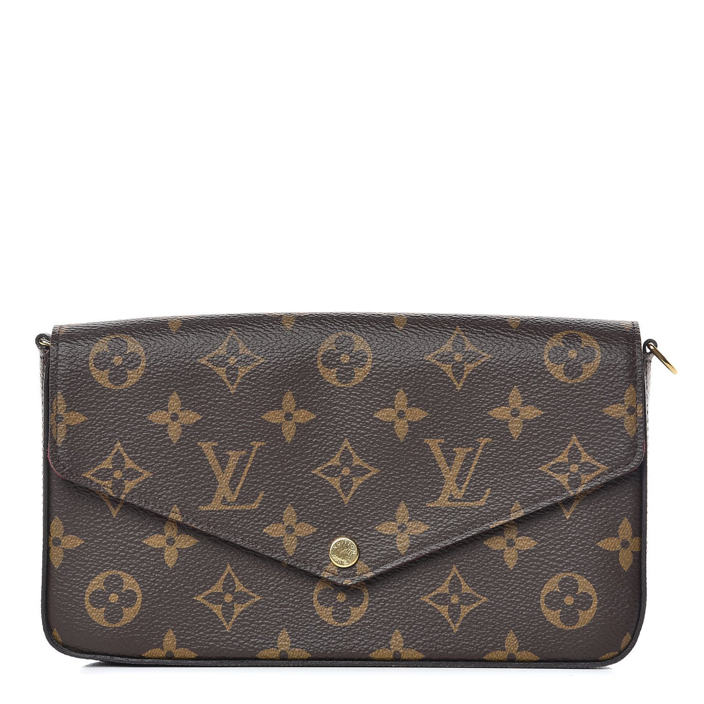 Monogram Pochette Felicie Chain Wallet Fuchsia