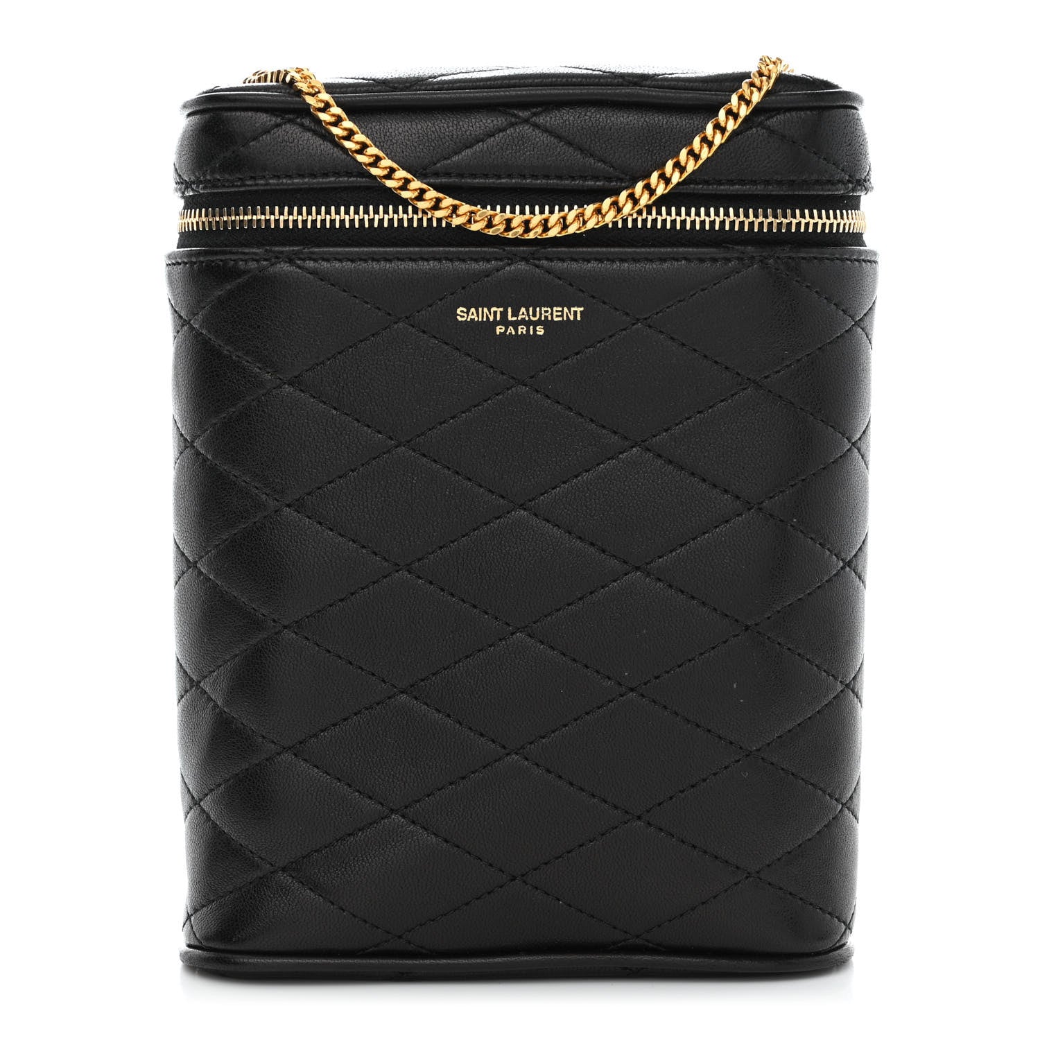 Saint Laurent Lambskin Quilted Binocular Case Black 1 of 8