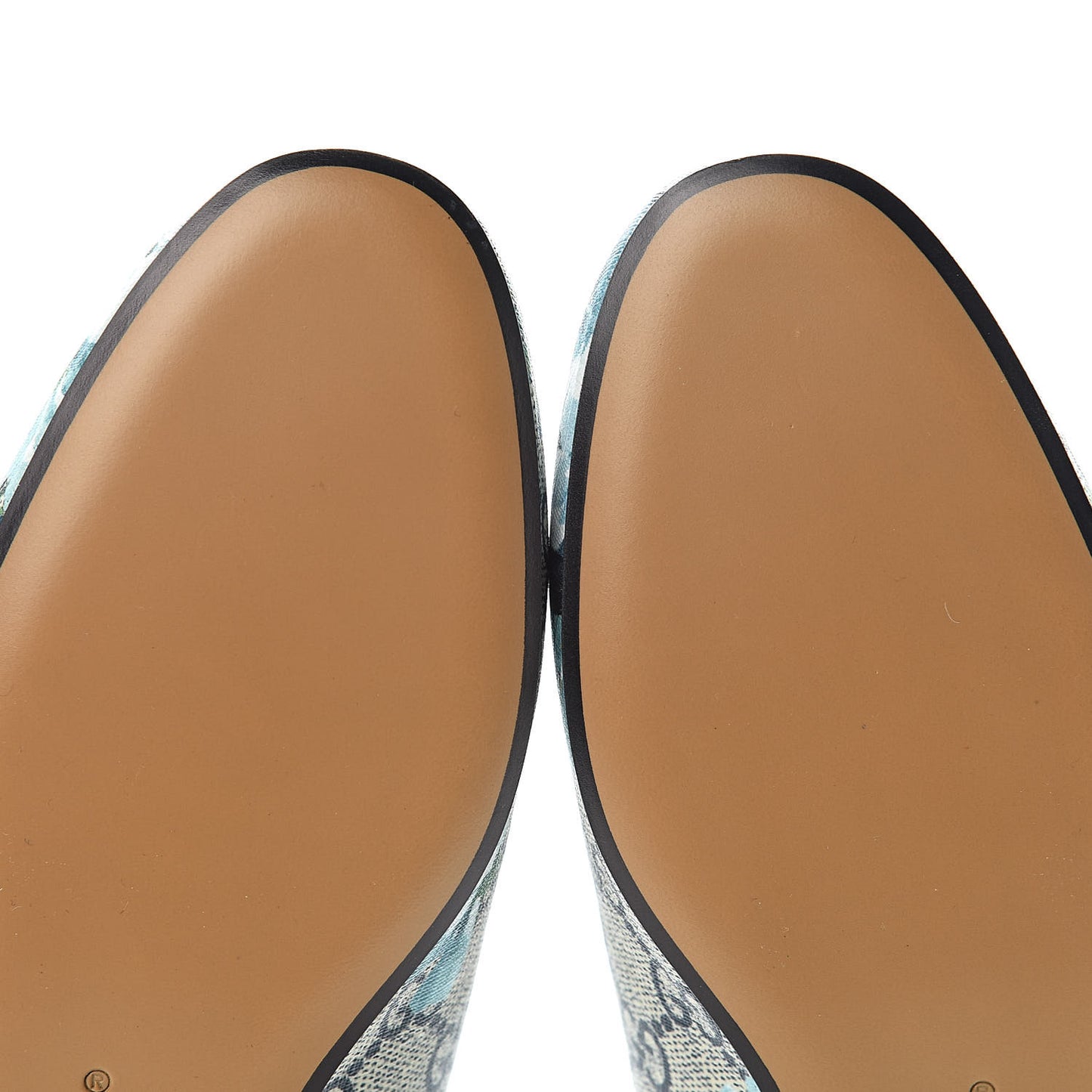 GG Supreme Monogram Blooms Womens Princetown Slippers 37.5 Beige Blue Navy Hibiscus Red