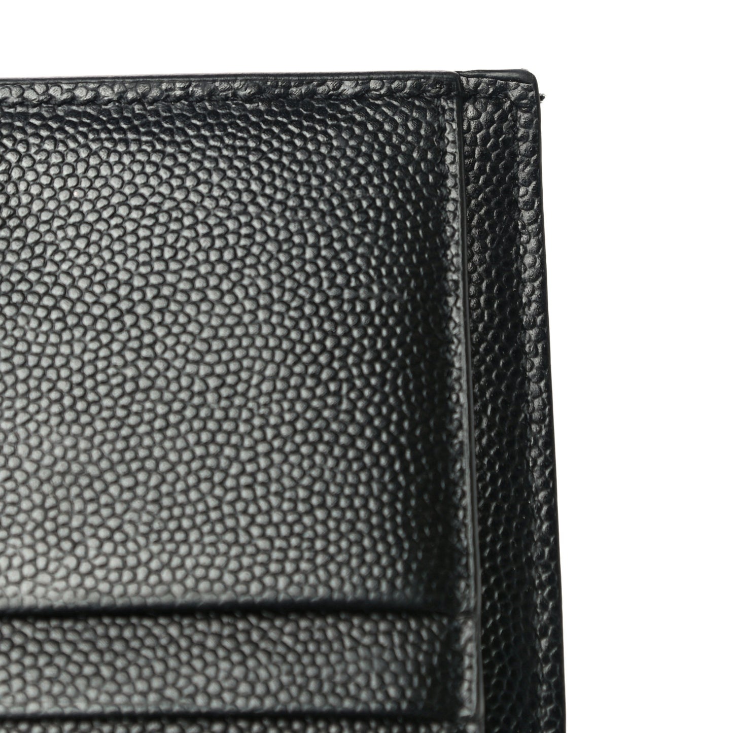 Grain De Poudre Matelasse Chevron Monogram Zipped Card Case Black