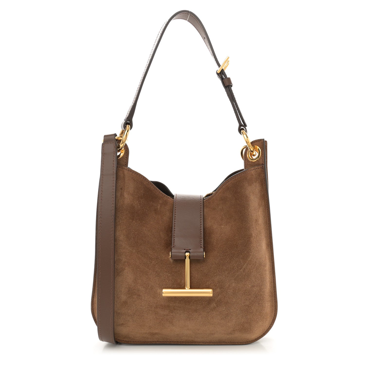 Tom Ford Suede Small Tara Crossbody Whisky 1 of 9