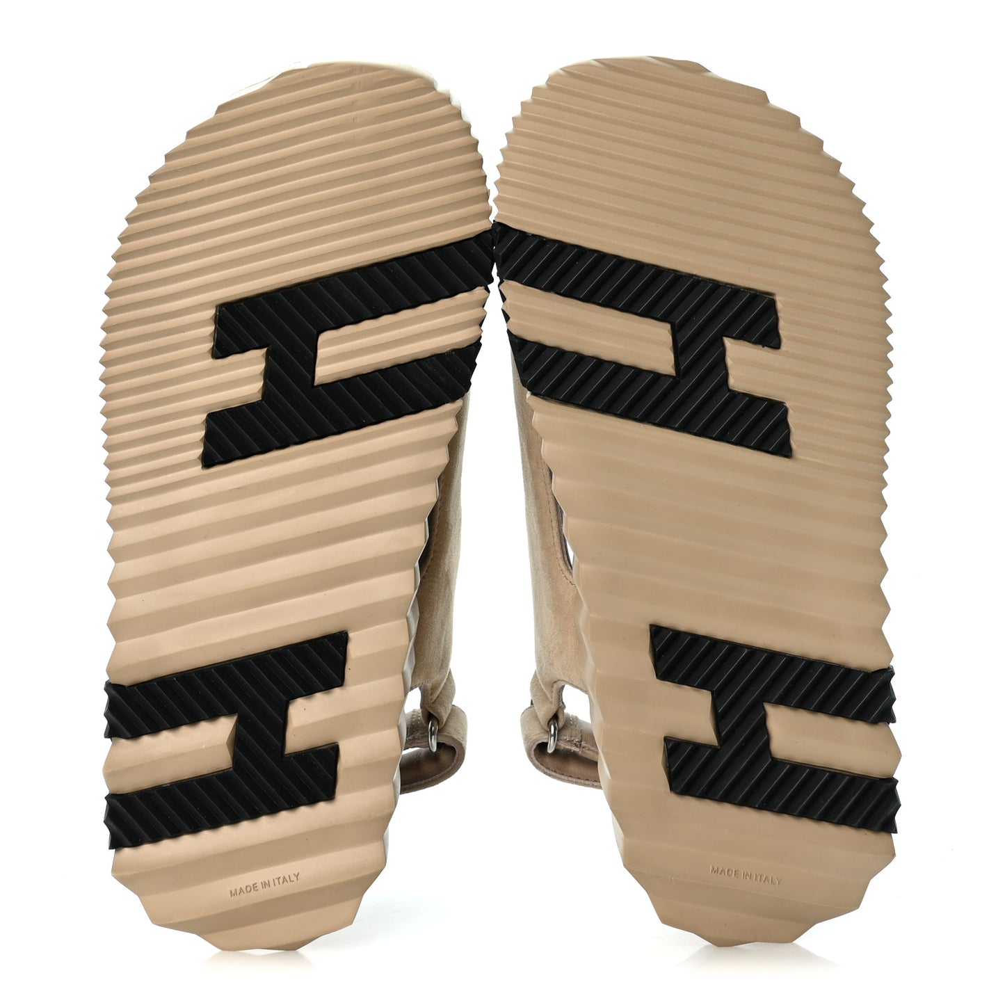 Suede Goatskin Junior Sandals 38 Beige Camel