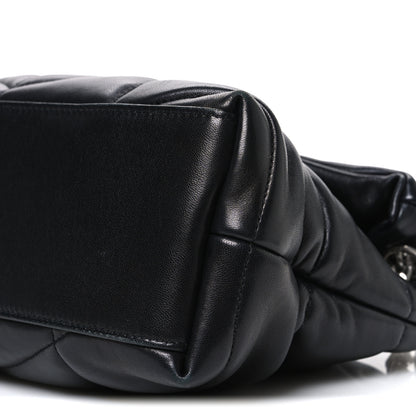 Saint Laurent Lambskin Quilted Small Loulou Puffer Monogram Chain Satchel Black 10 of 10