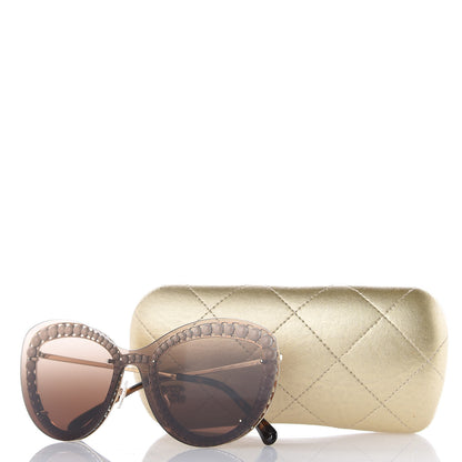 Chanel Acetate Metal Pearl Butterfly Sunglasses 4236-H Brown 7 of 7