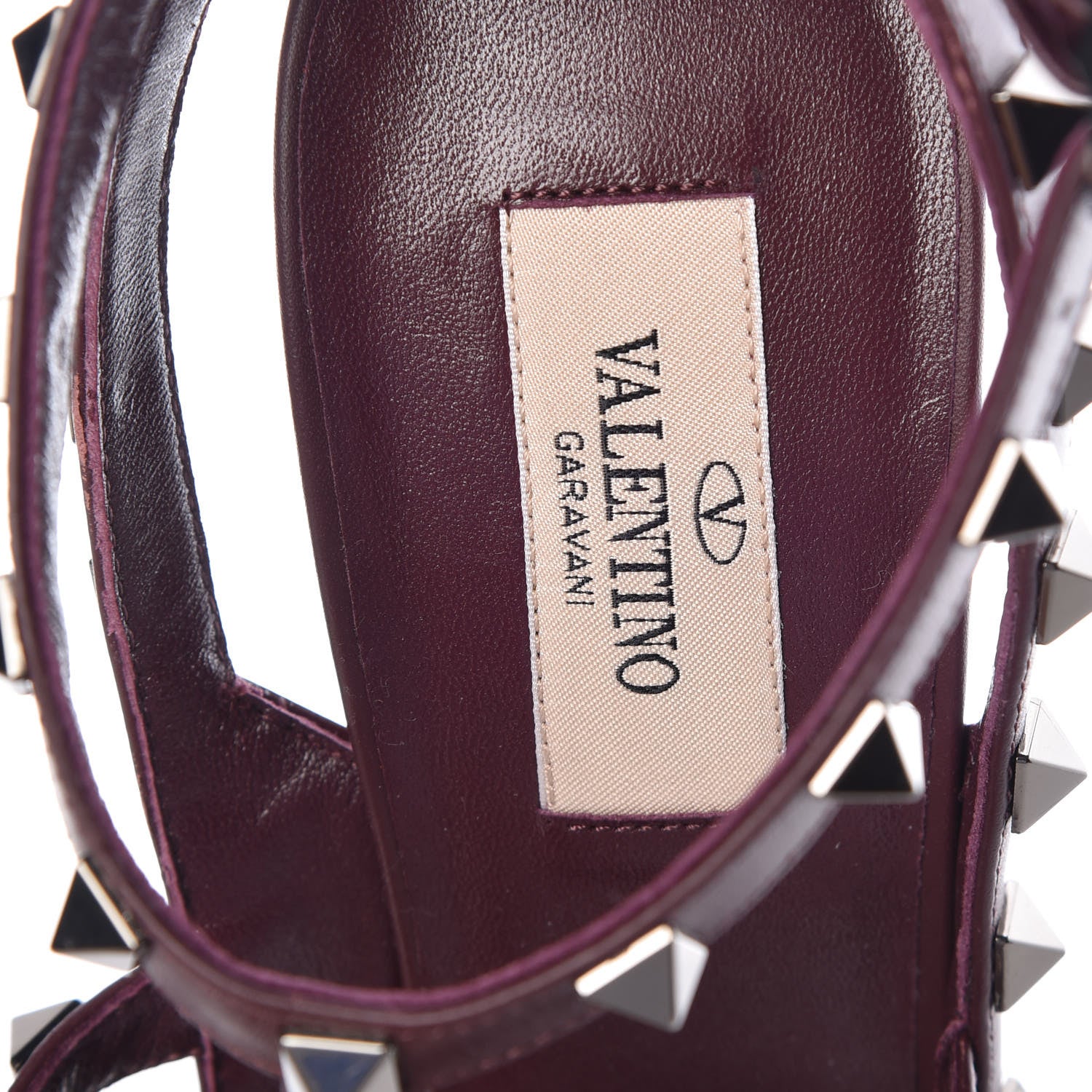 Valentino Garavani Wrinkled Patent Nappa Rockstud Ankle Strap 100mm Pumps 40 Rubin 7 of 7