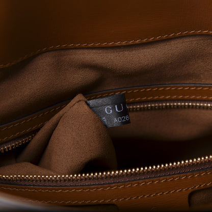 Gucci Boarded Plutone Calfskin Medium Arli Shoulder Bag Nocciola 10 of 12