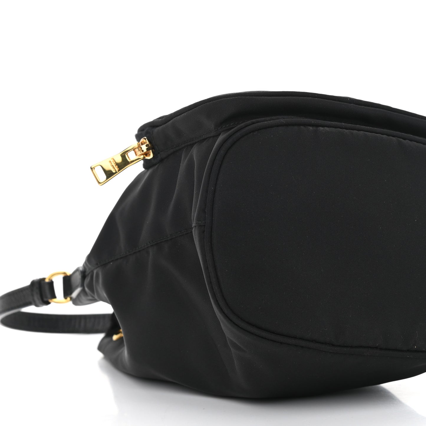 Re-Nylon Duet Drawstring Shoulder Bag Black