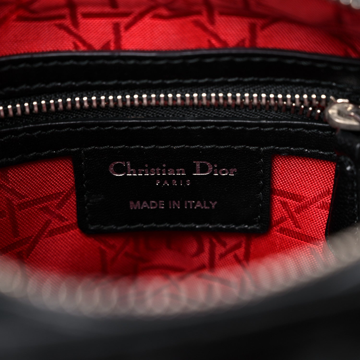 Christian Dior Lambskin Cannage Medium Lady Dior Black 6 of 18