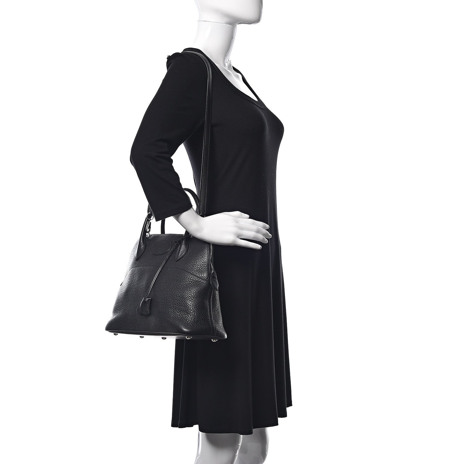 Hermes Taurillon Clemence Bolide 31 Black 2 of 10