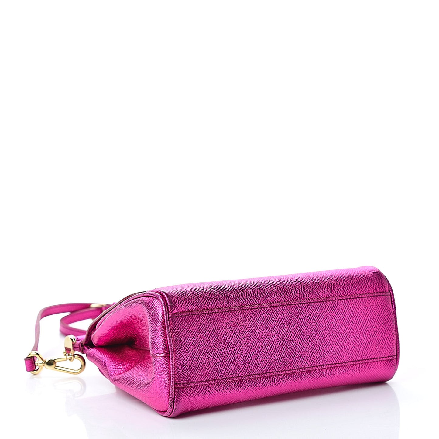 Metallic Dauphine Small Miss Sicily Satchel Pink
