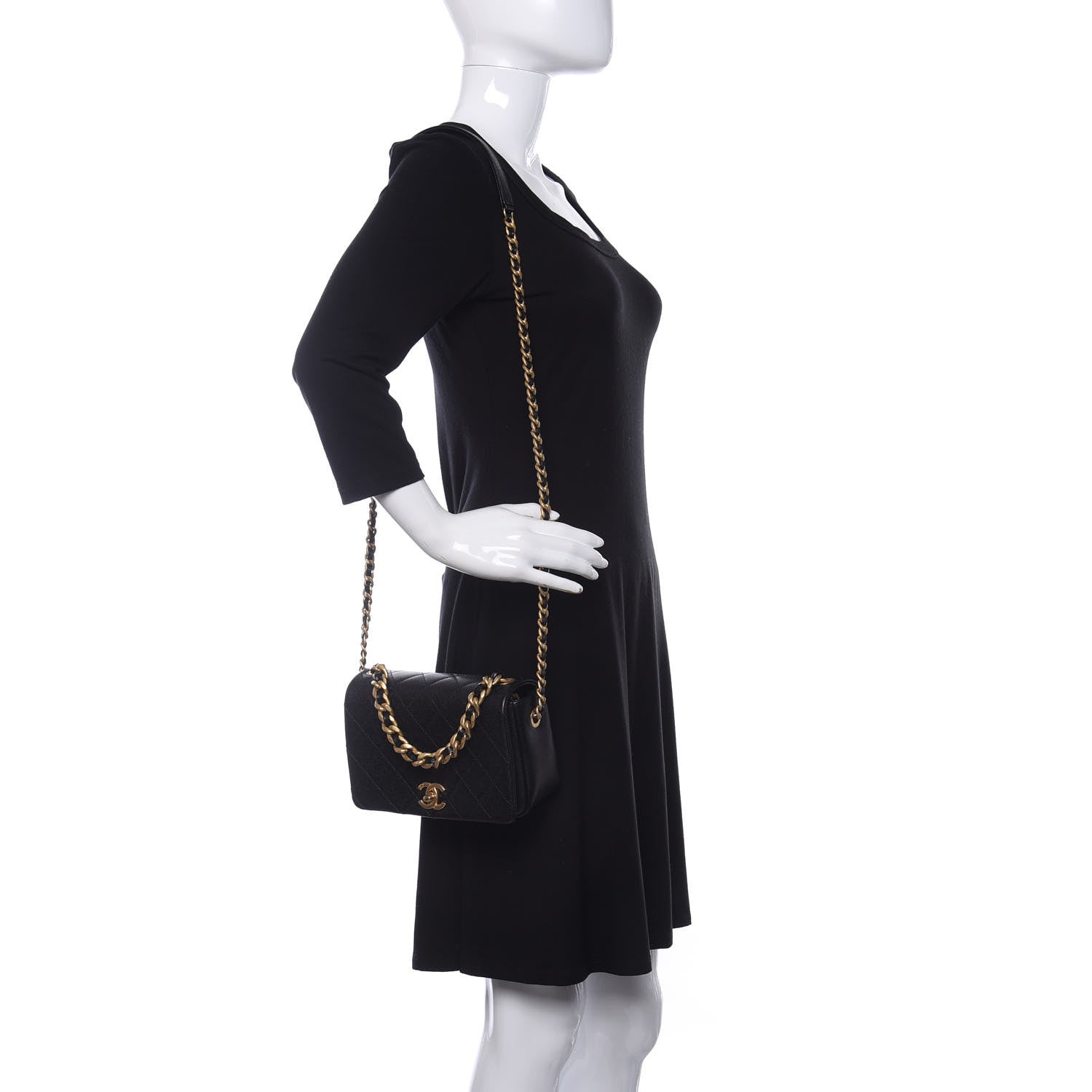 Chanel Caviar Quilted Small Fashion Therapy Flap Bag Black 2 of 10